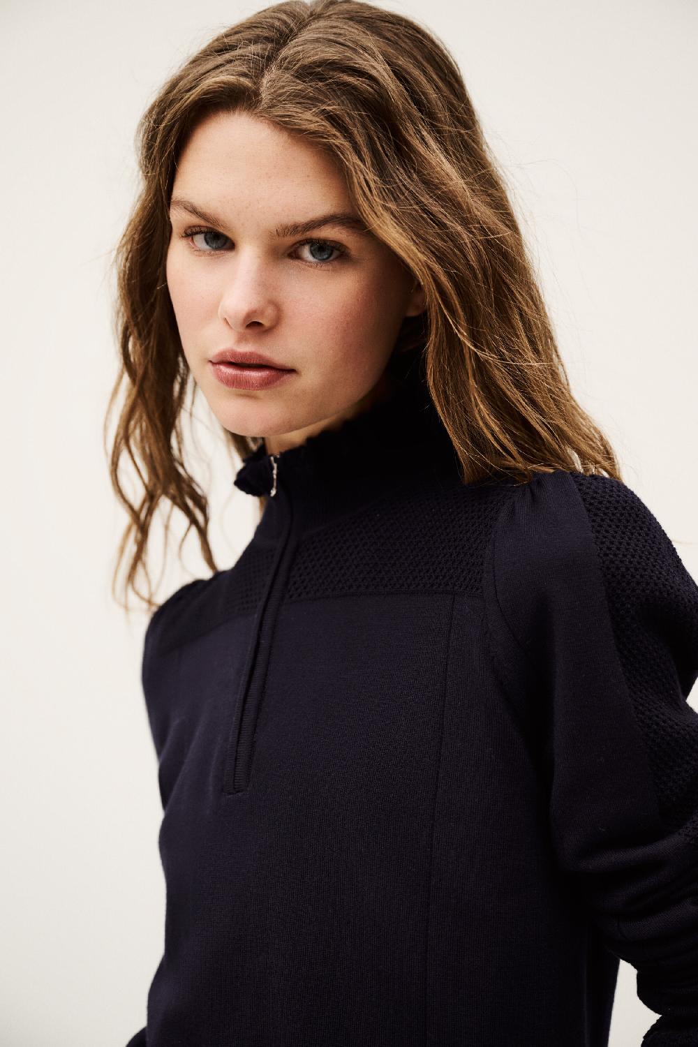 Ba&sh Pull Manches Longues Suzanne Marine