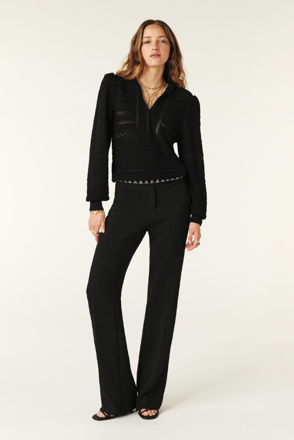 Ba&sh Pull Manches Longues Vinnie Noir