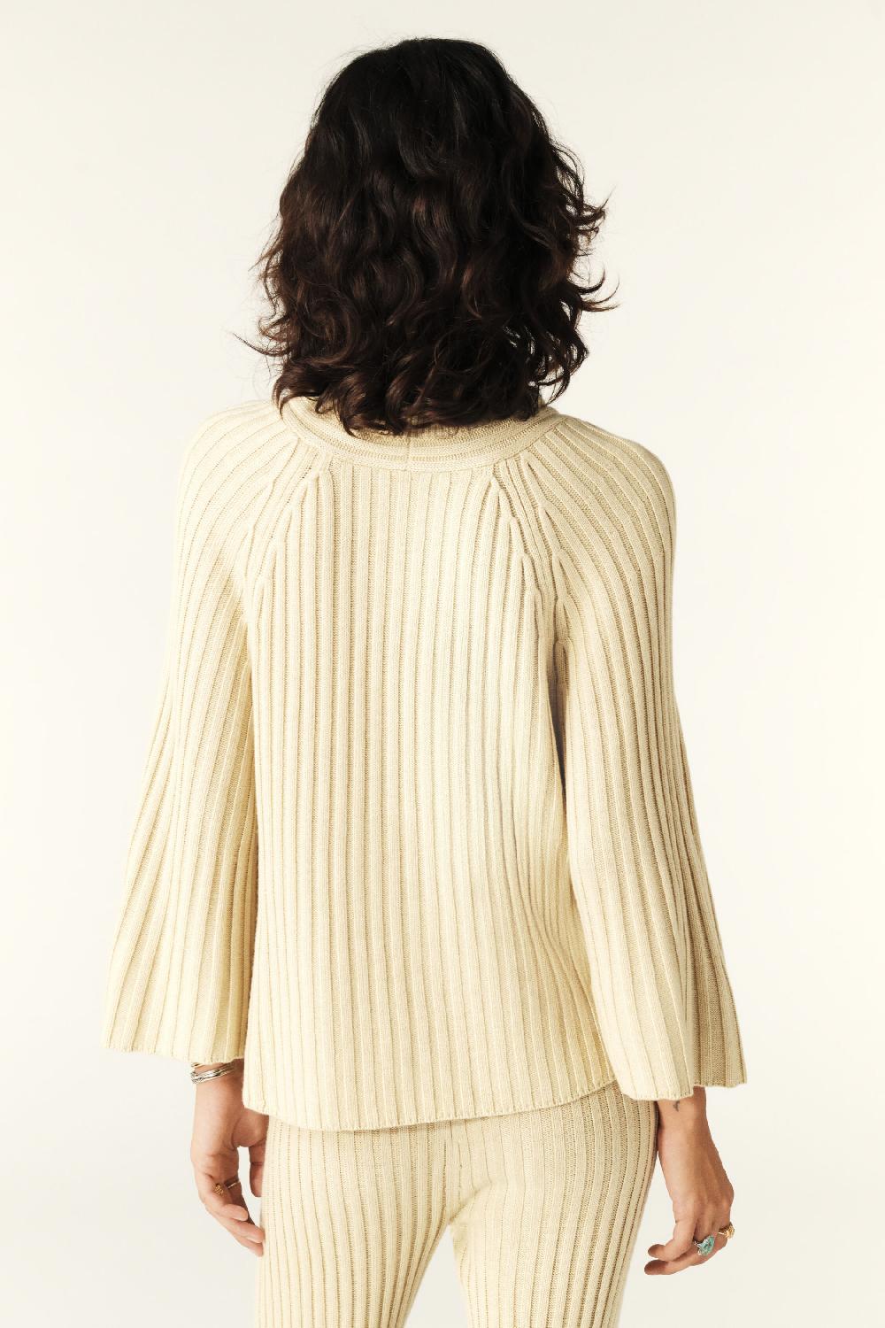 Ba&sh Pull Manches Papillons Jobert Beige