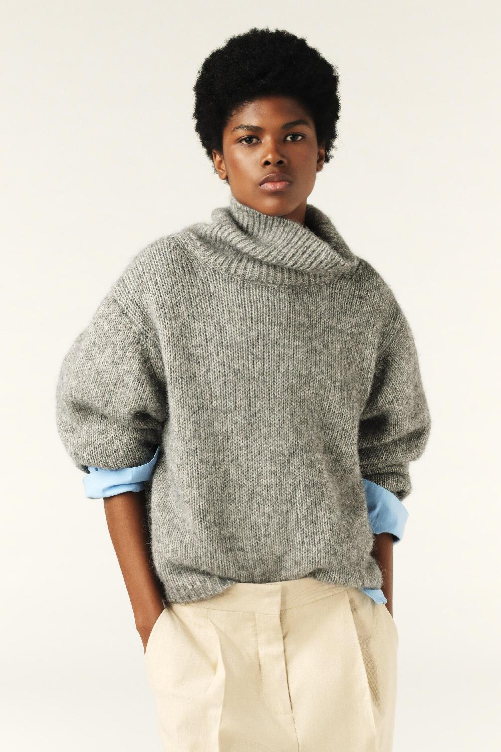 ba&sh Pull Oversize Alovie Gris