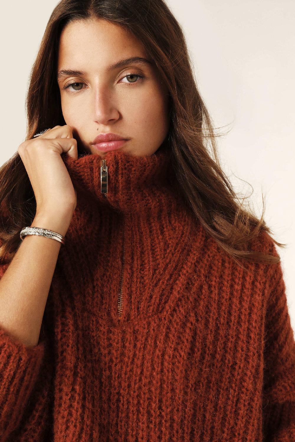 Ba&sh Pull Style Camionneur Beltane Marron