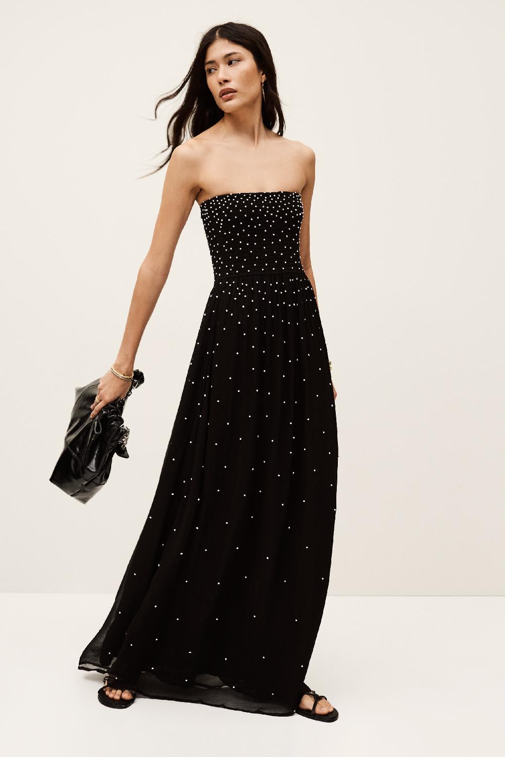 Ba&sh Robe Bustier Laura Noir