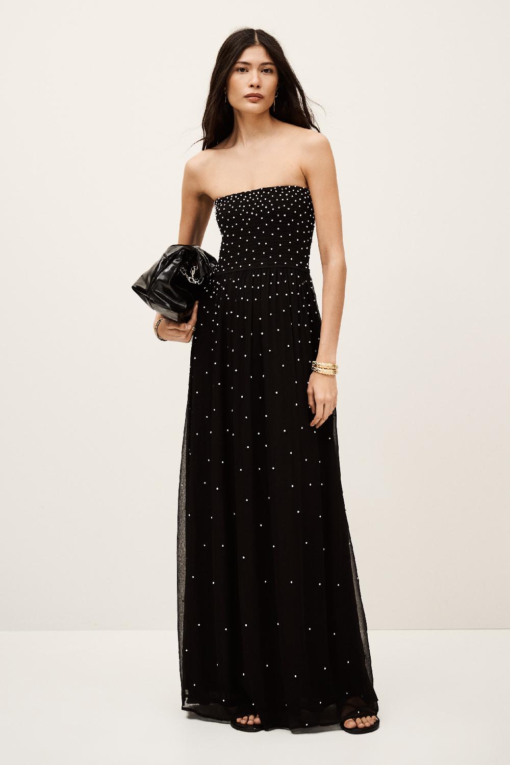 Ba&sh Robe Bustier Laura Noir