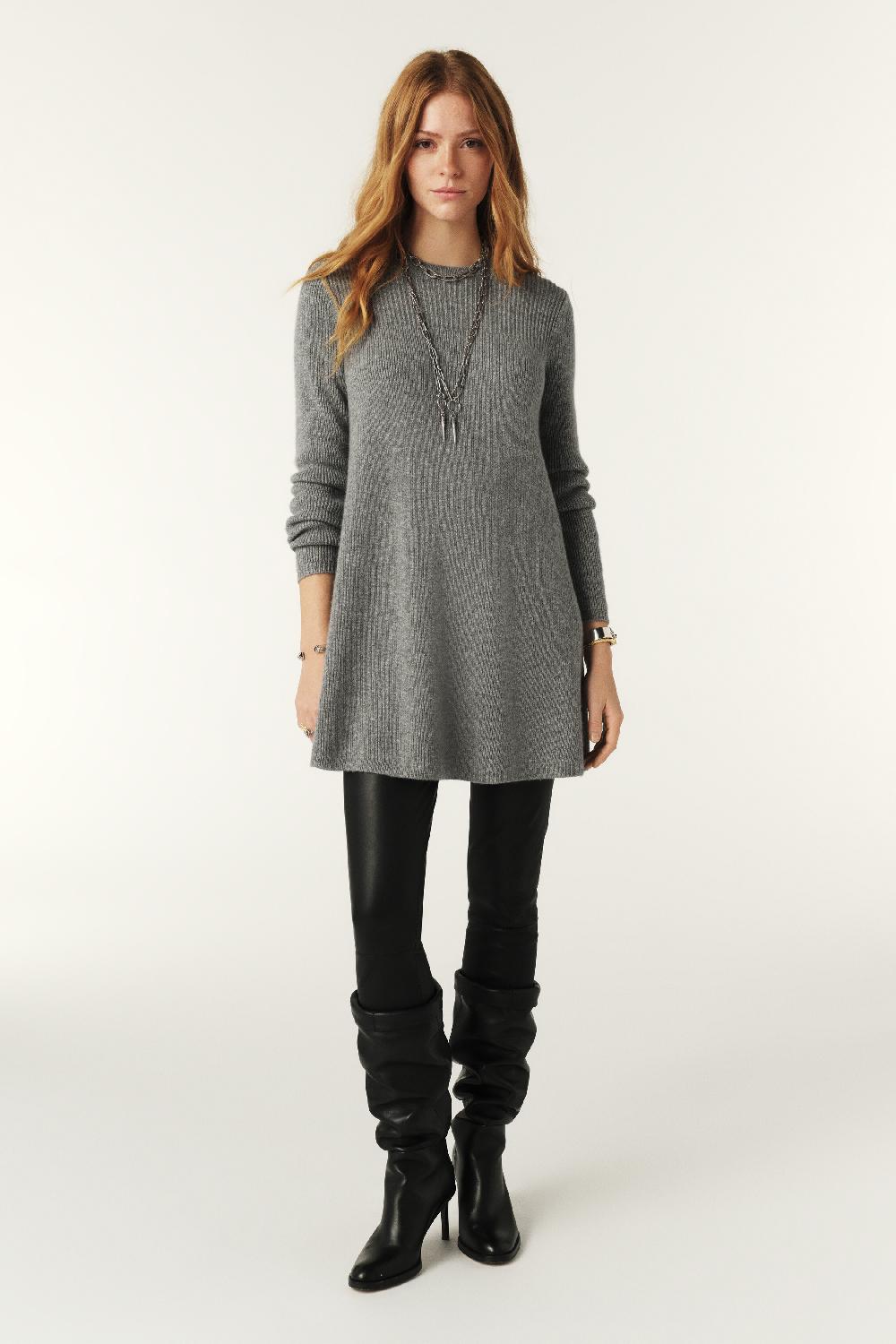 ba&sh Robe Courte Camine Gris