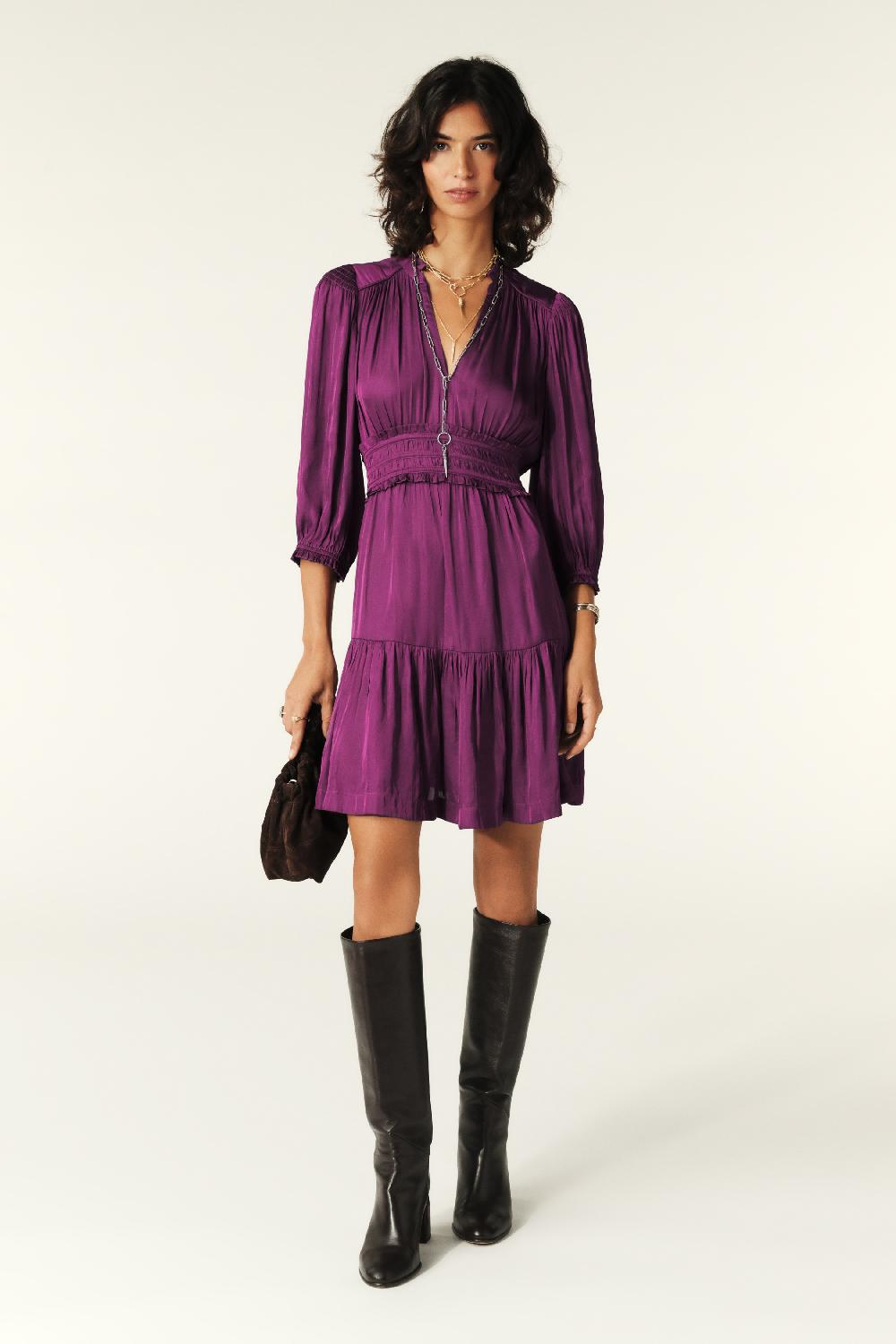 Ba&sh Robe Courte Cyrilia Violet