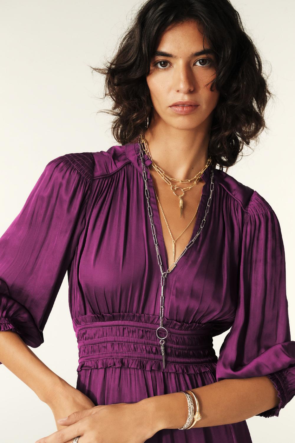 Ba&sh Robe Courte Cyrilia Violet