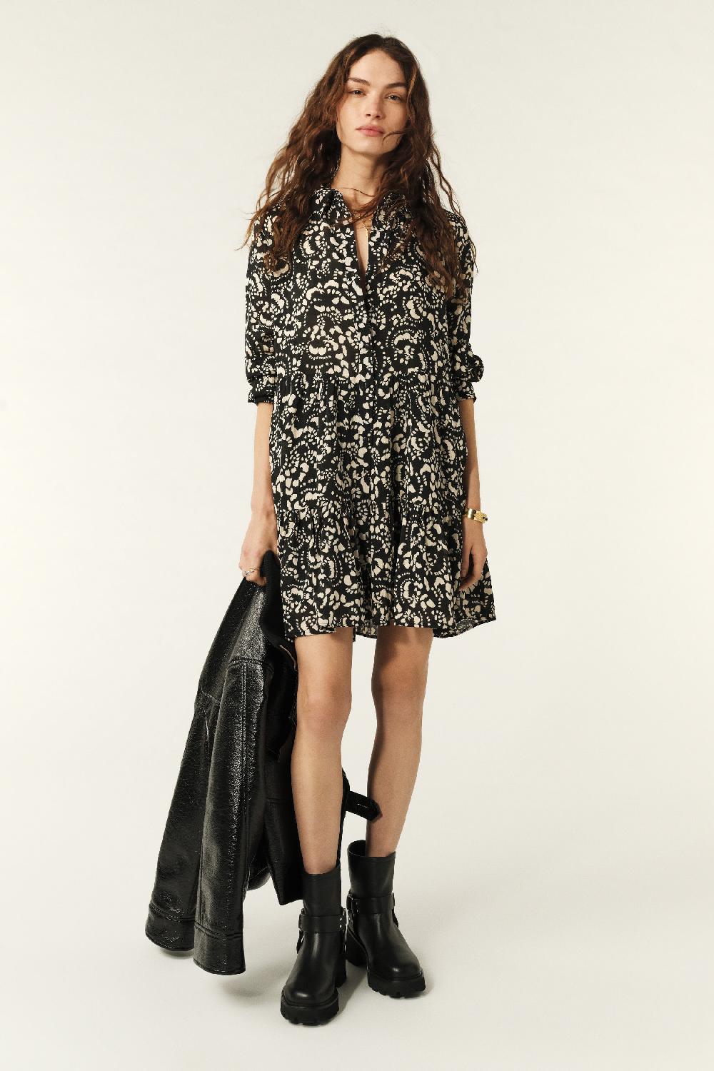 Ba&sh Robe Courte éVaséE Eflava Noir