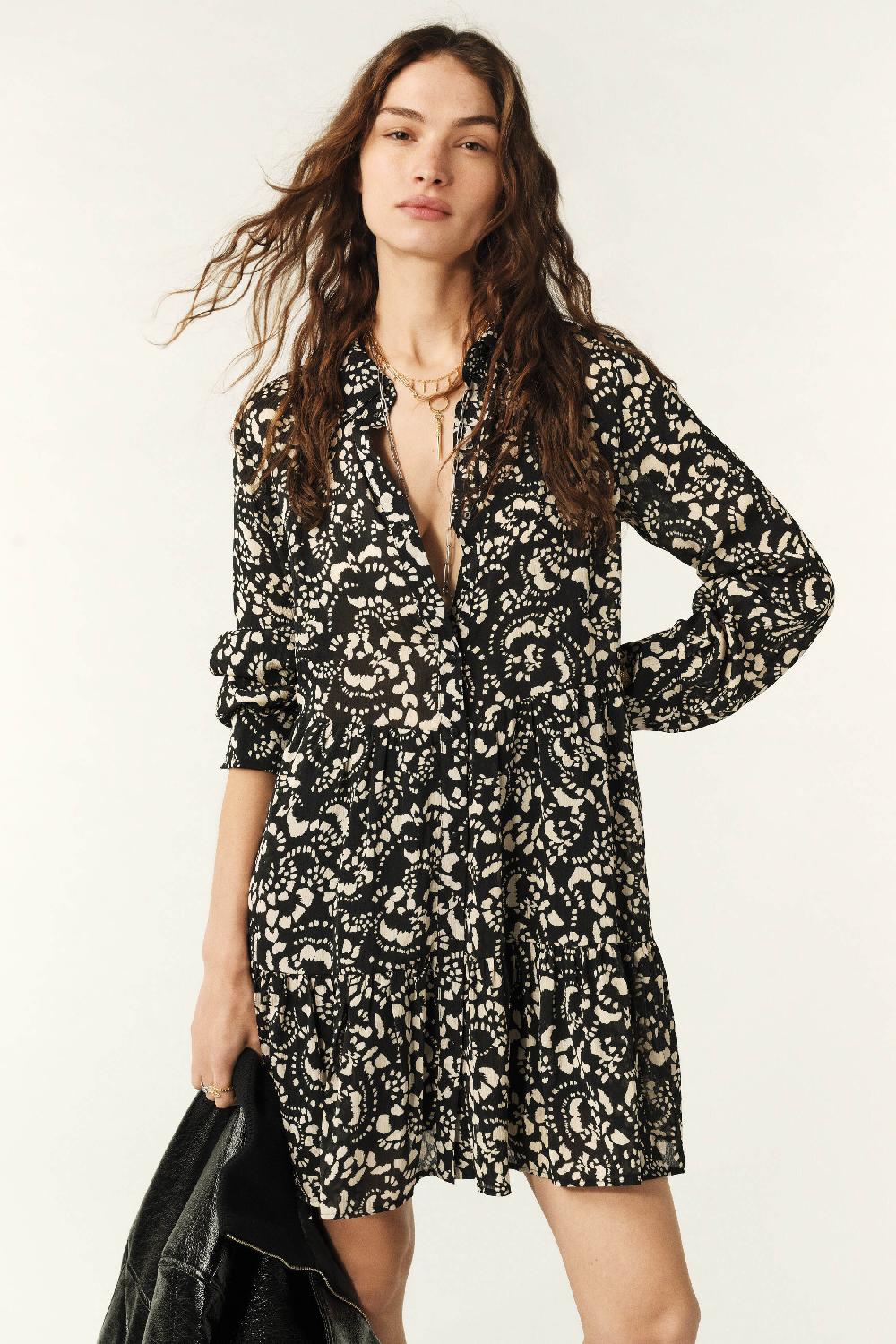 ba&sh Robe Courte éVaséE Eflava Noir