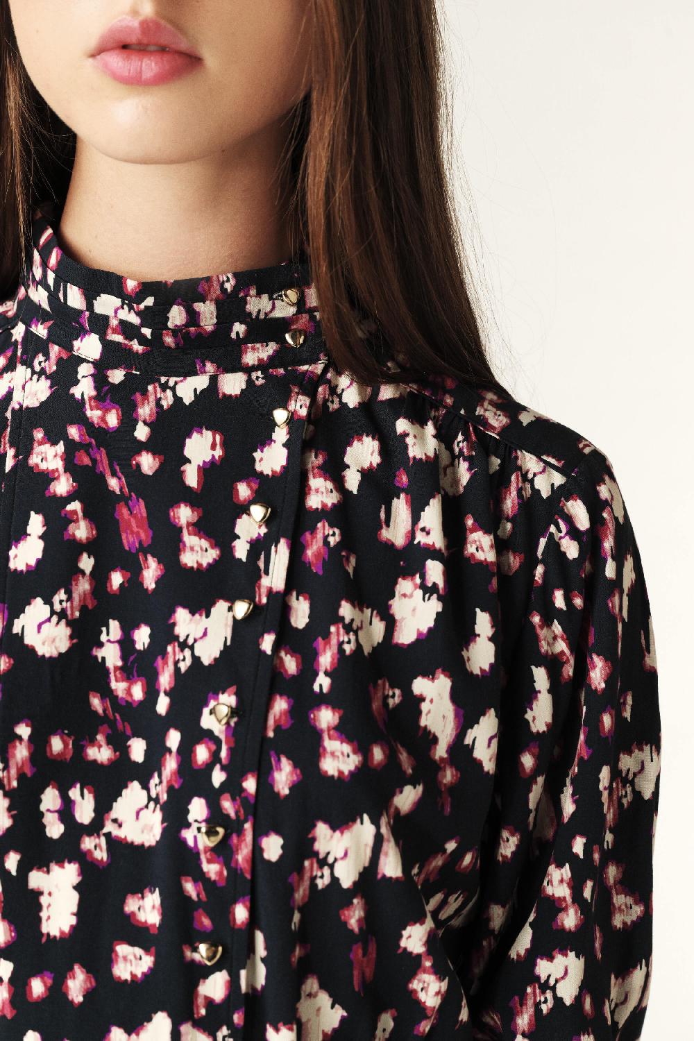 Ba&sh Robe Courte Fluide Molly Rouge