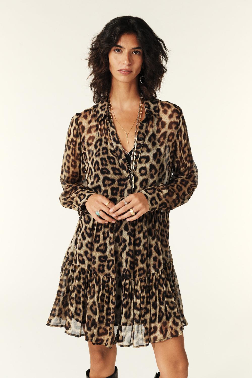 Ba&sh Robe Courte Fusion Beige