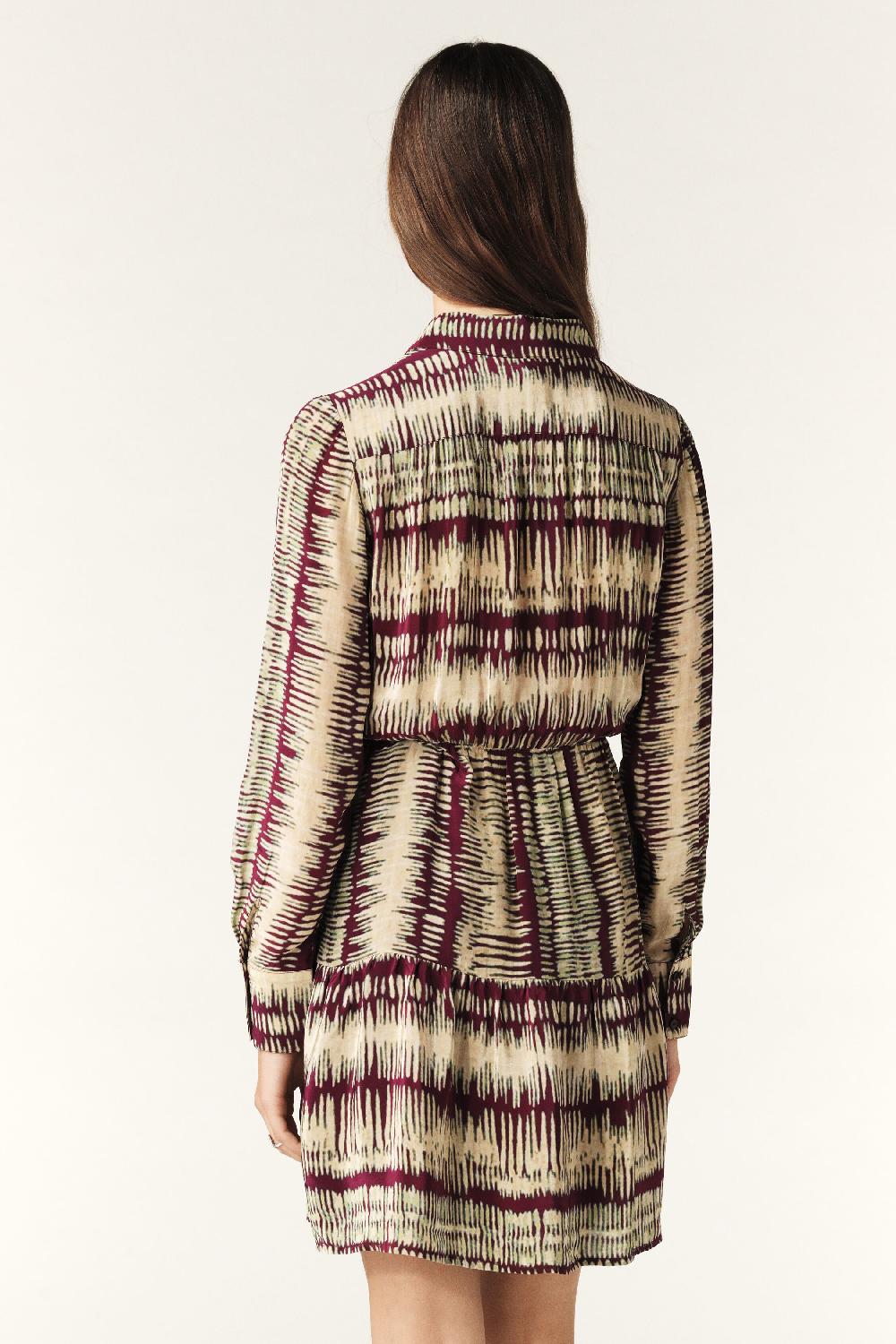 Ba&sh Robe Courte ImpriméE Apoldie Rouge