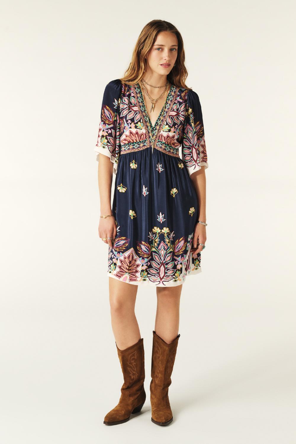 ba&sh Robe Courte Levia Marine