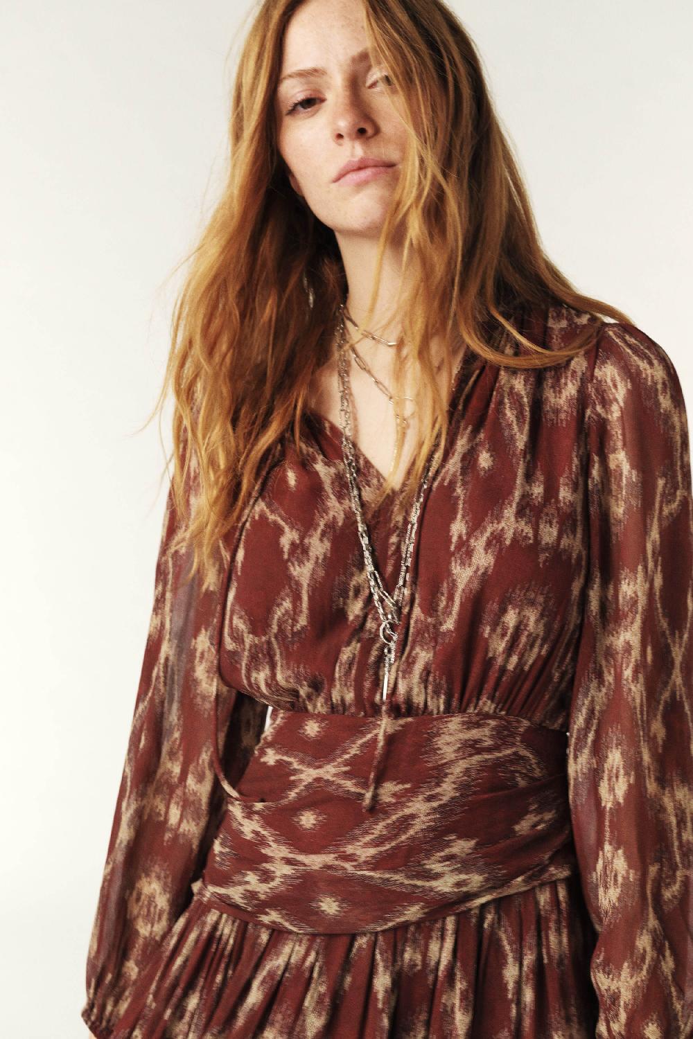 Ba&sh Robe Courte Minthe Rouge