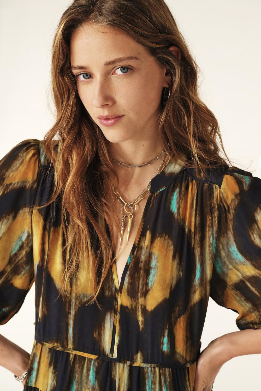 Ba&sh Robe Courte Tibyle Bleu Nuit
