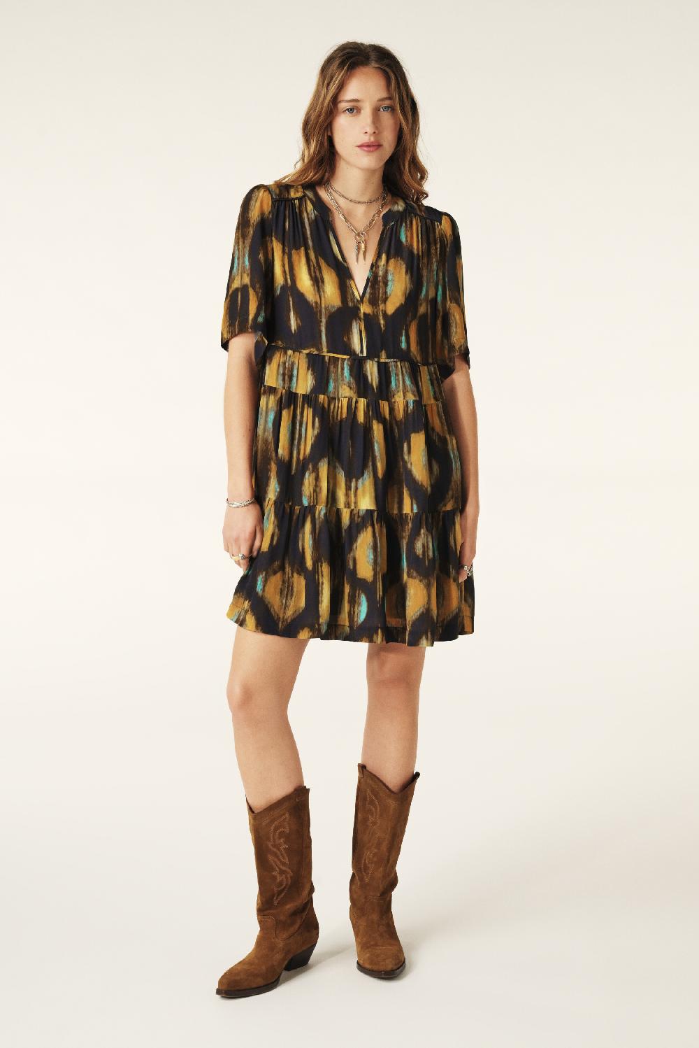 ba&sh Robe Courte Tibyle Bleu Nuit