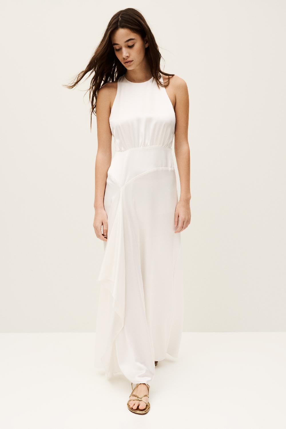 Ba&sh Robe De SoiréE Gerry Blanc Ecru