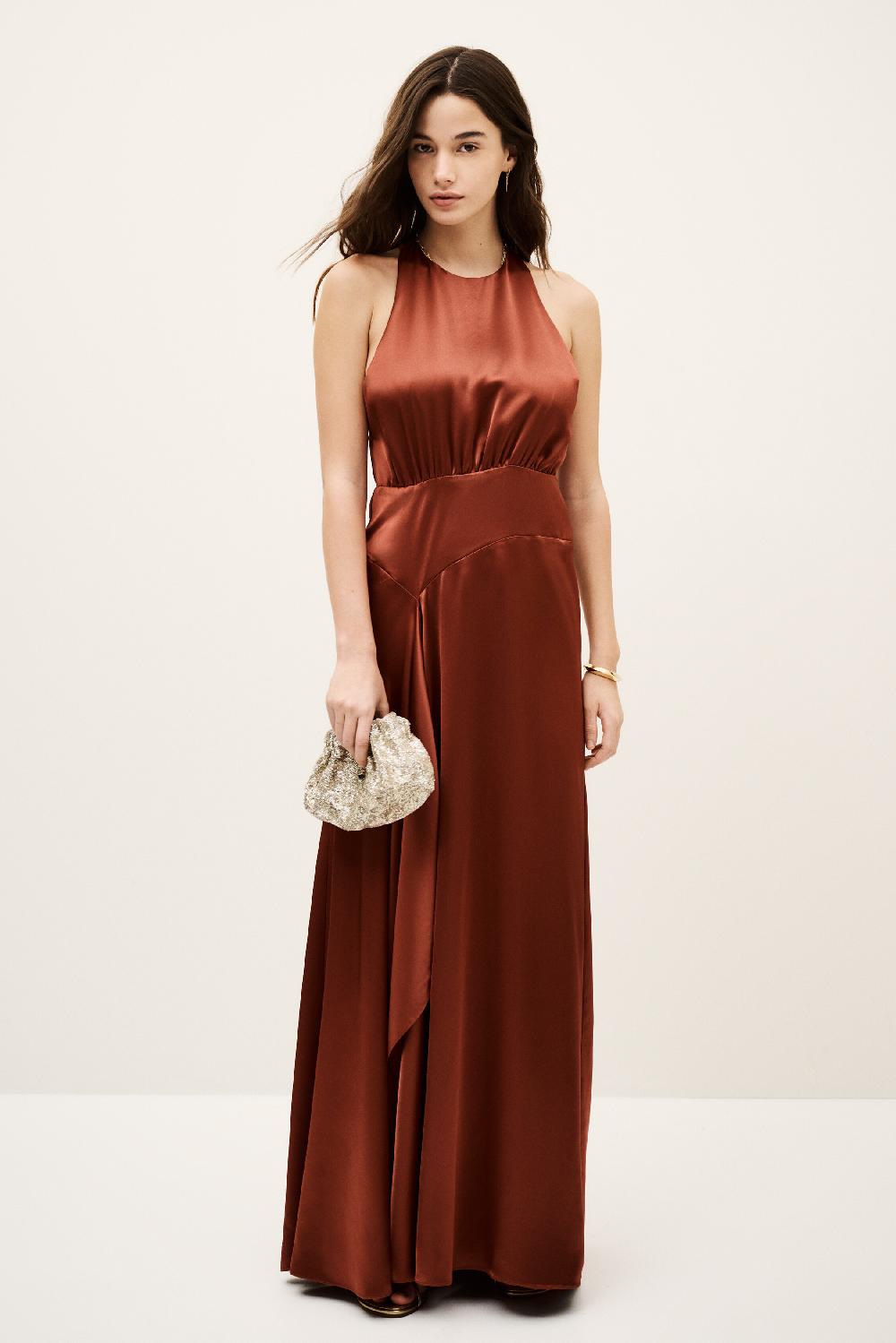 Ba&sh Robe De SoiréE Gerry Marron