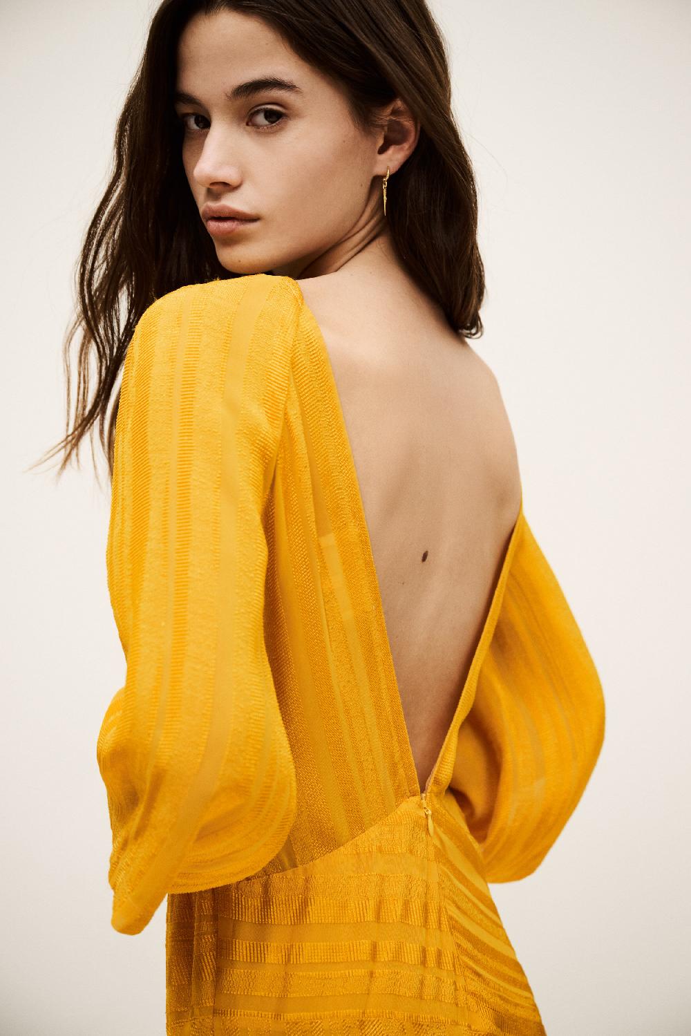 ba&sh Robe Dos Nu Sibony Jaune