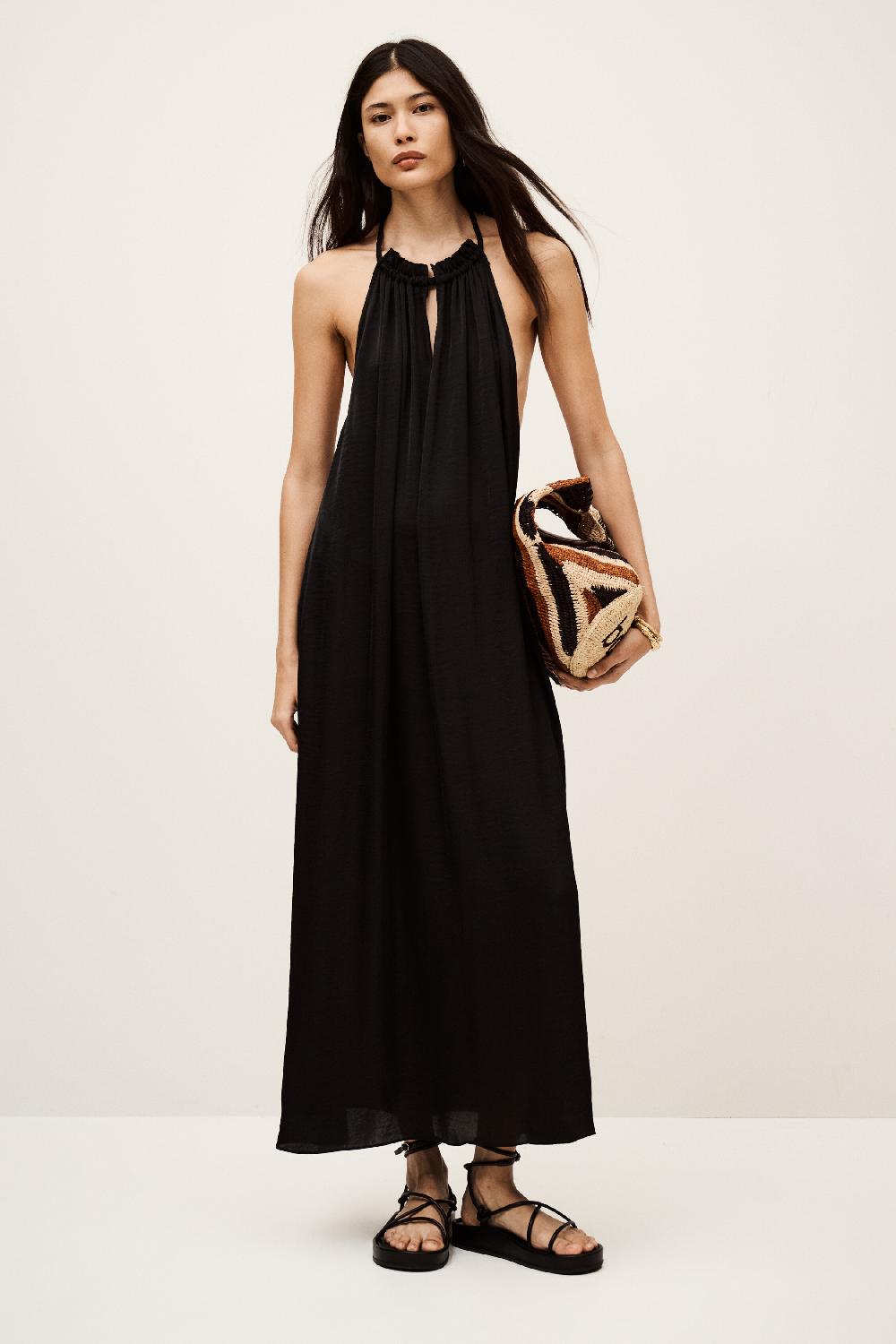 ba&sh Robe Dos Nu Solal Noir