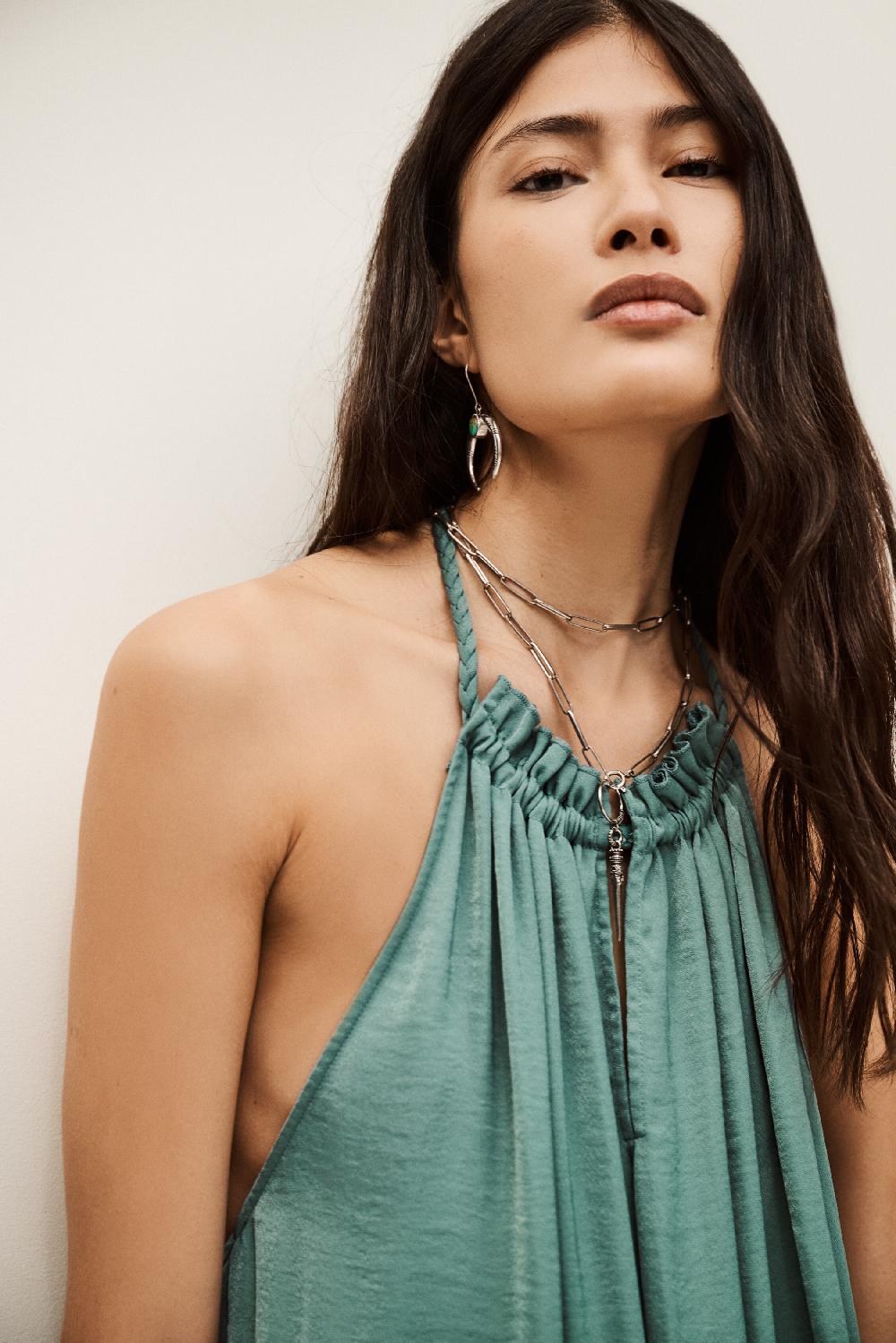 Ba&sh Robe Dos Nu Solal Vert