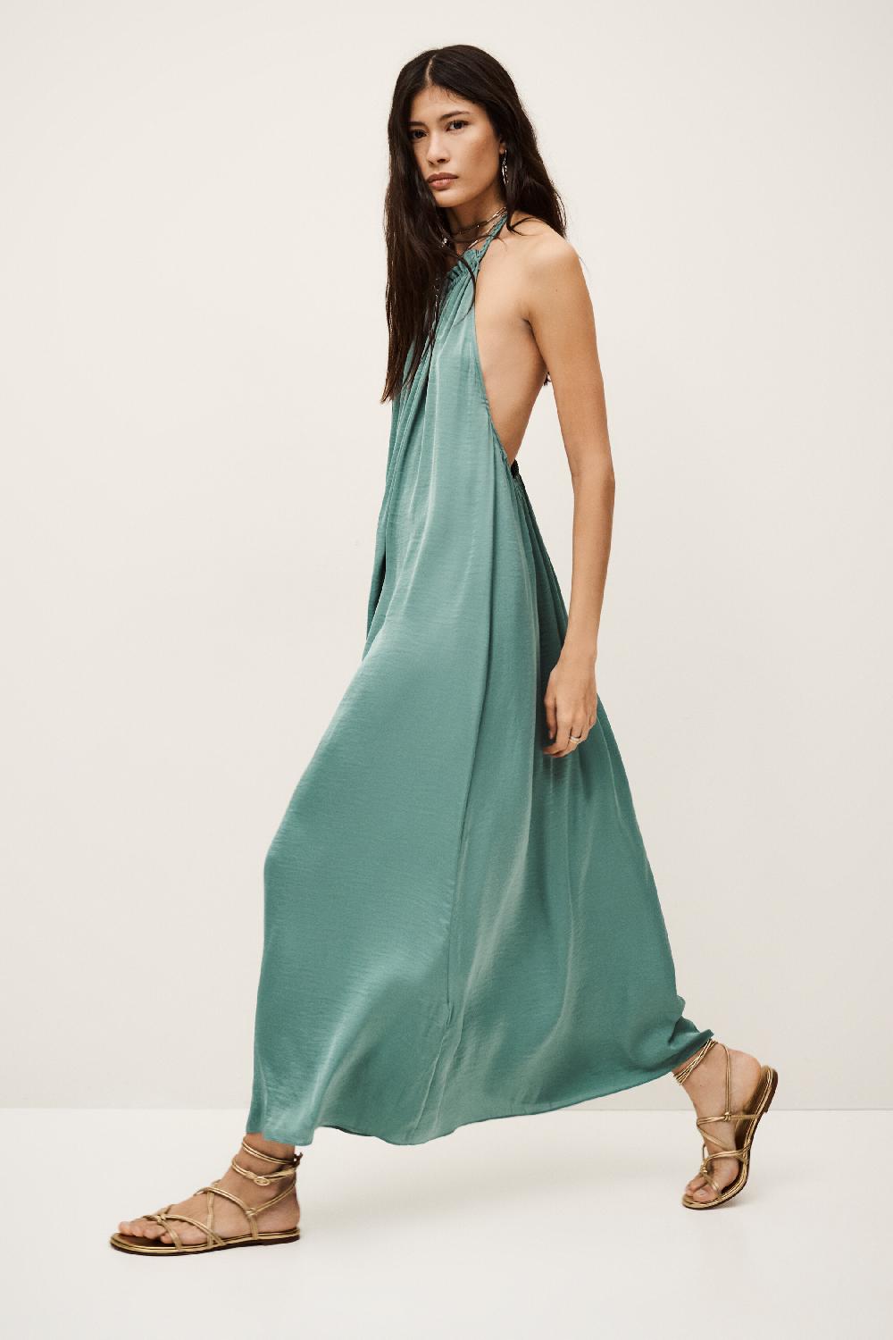 Ba&sh Robe Dos Nu Solal Vert