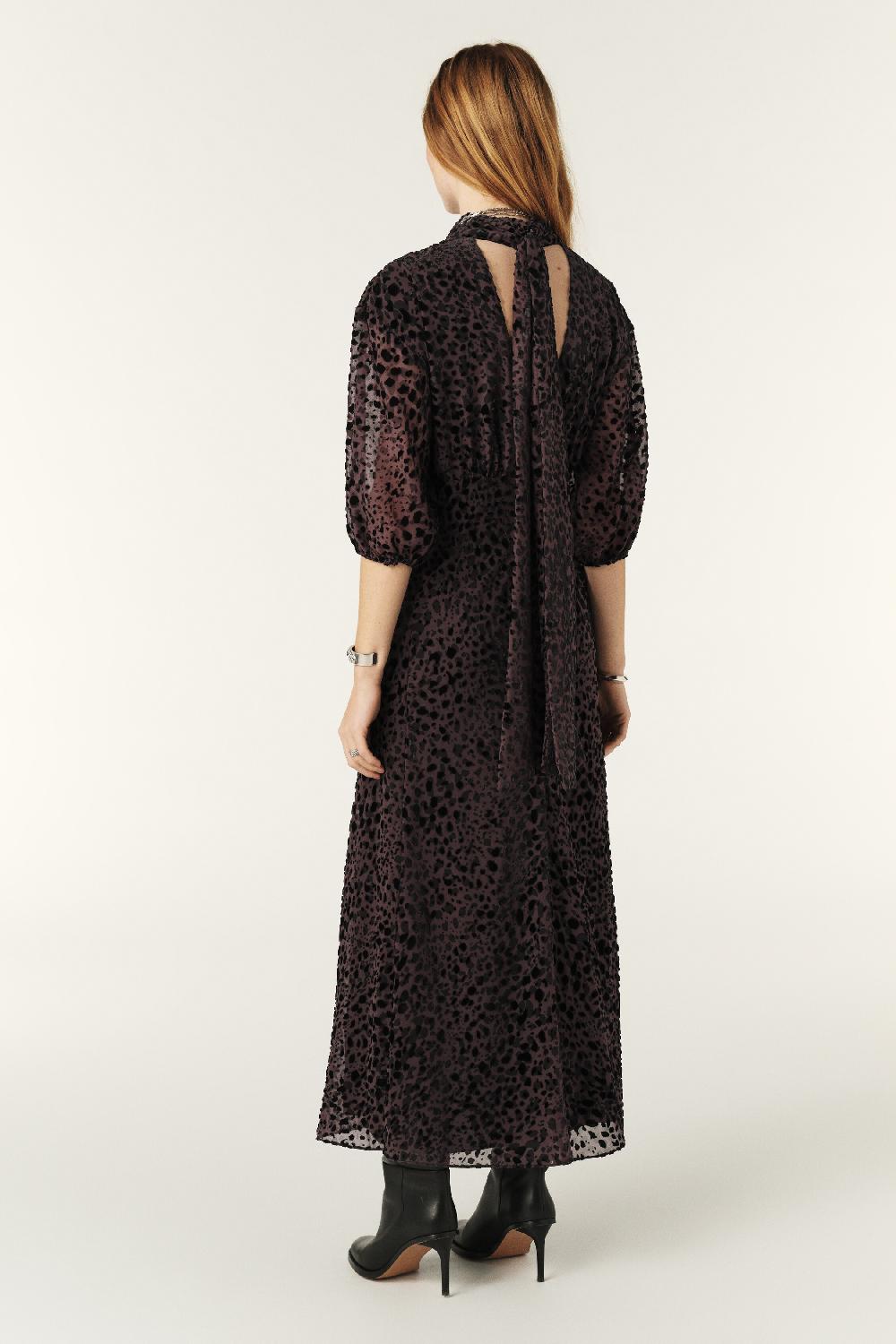 Ba&sh Robe Dos Ouvert Duny Prune