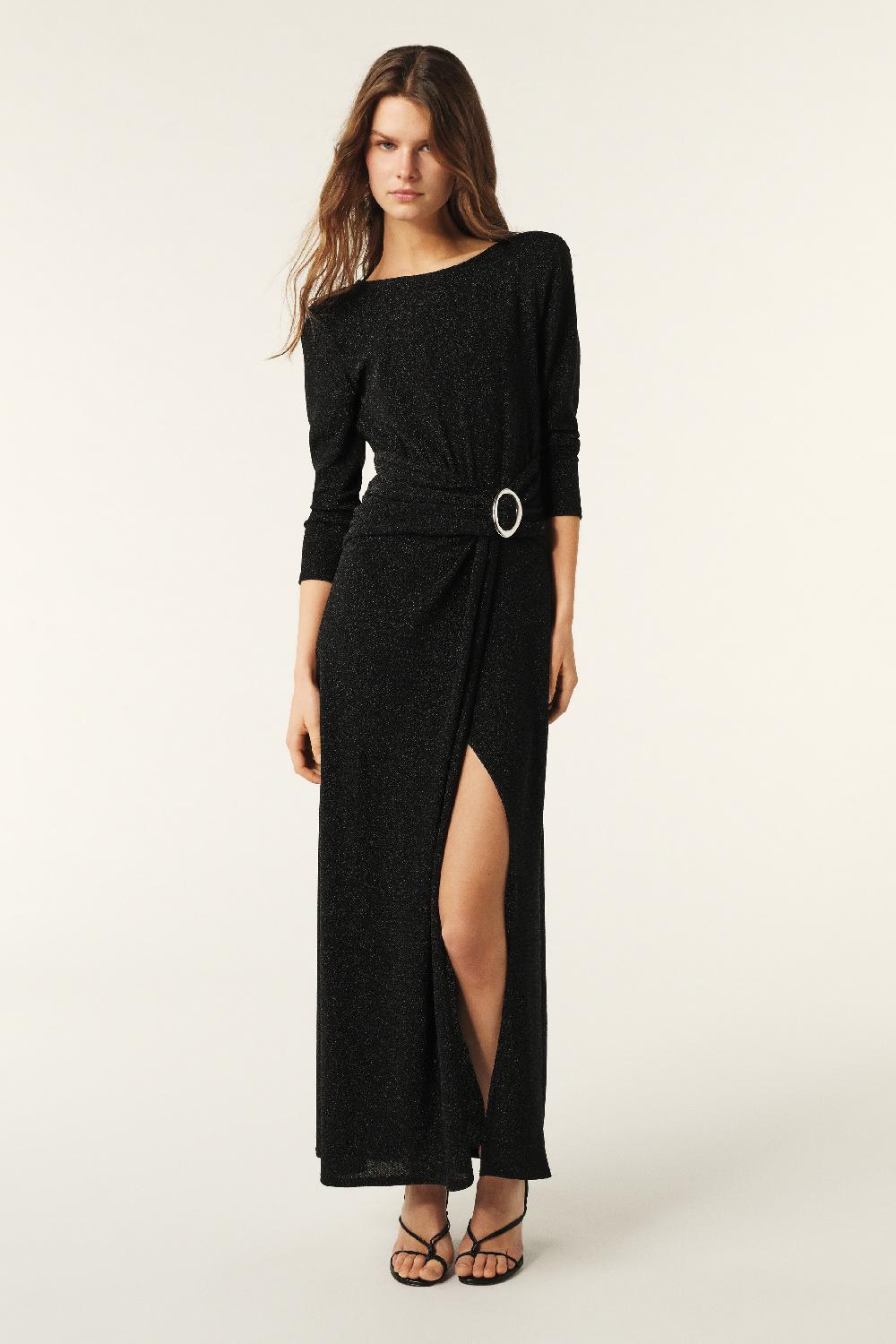 Ba&sh Robe Longue Cleo Noir