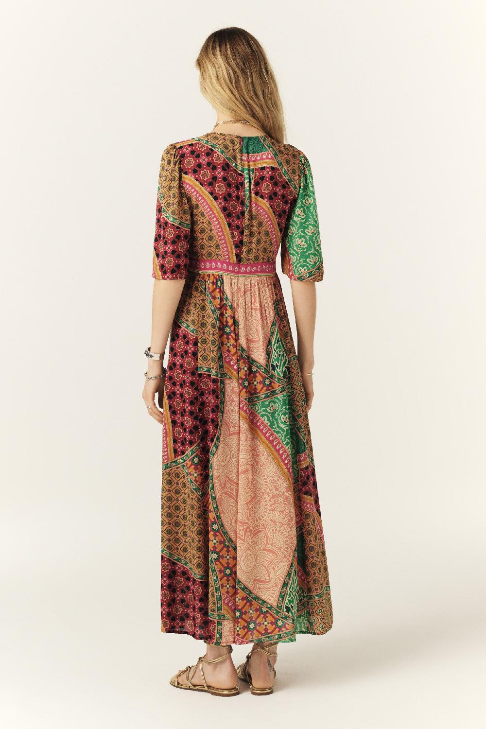 Ba&sh Robe Longue Fanta Multi