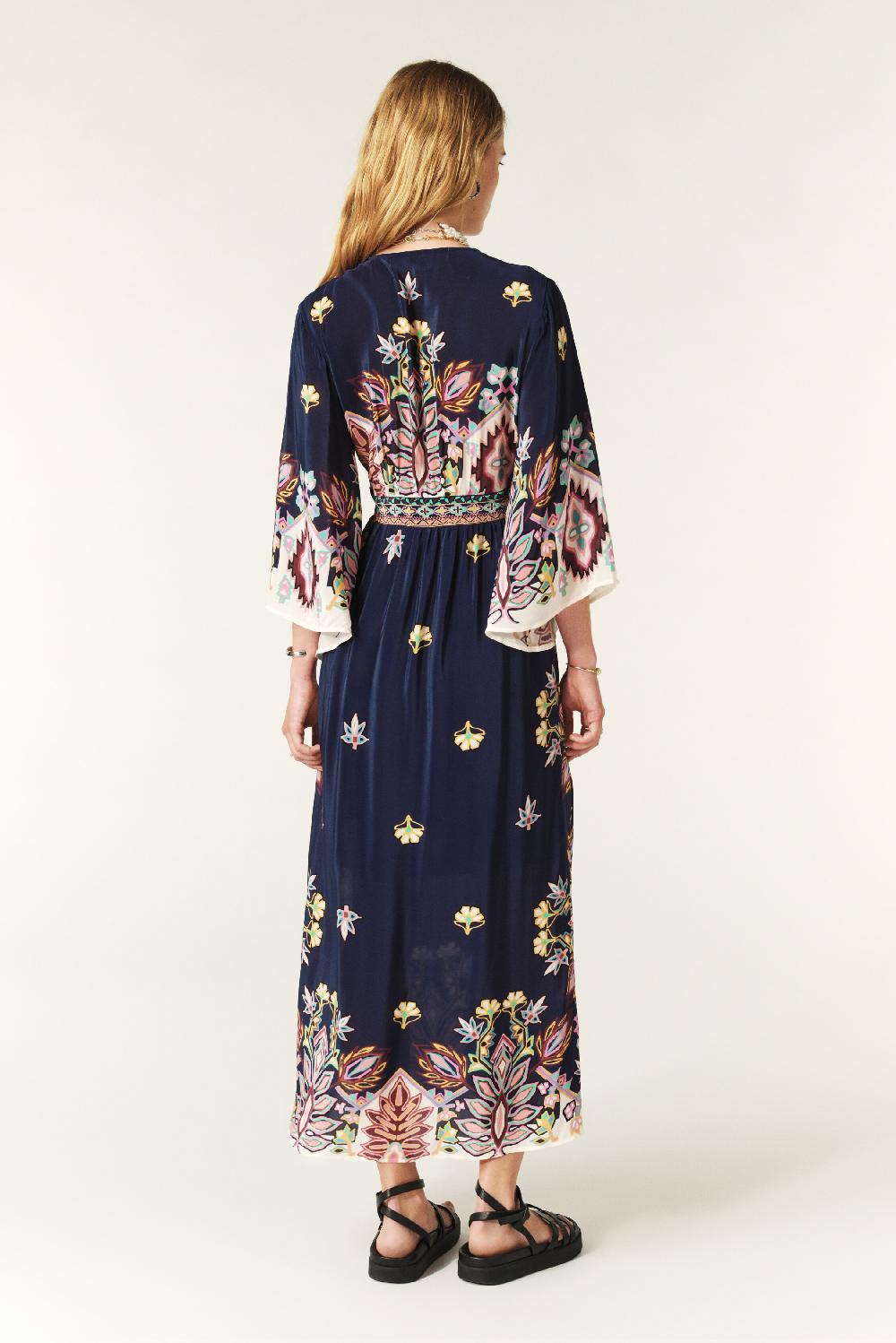 Ba&sh Robe Longue Lufia Marine