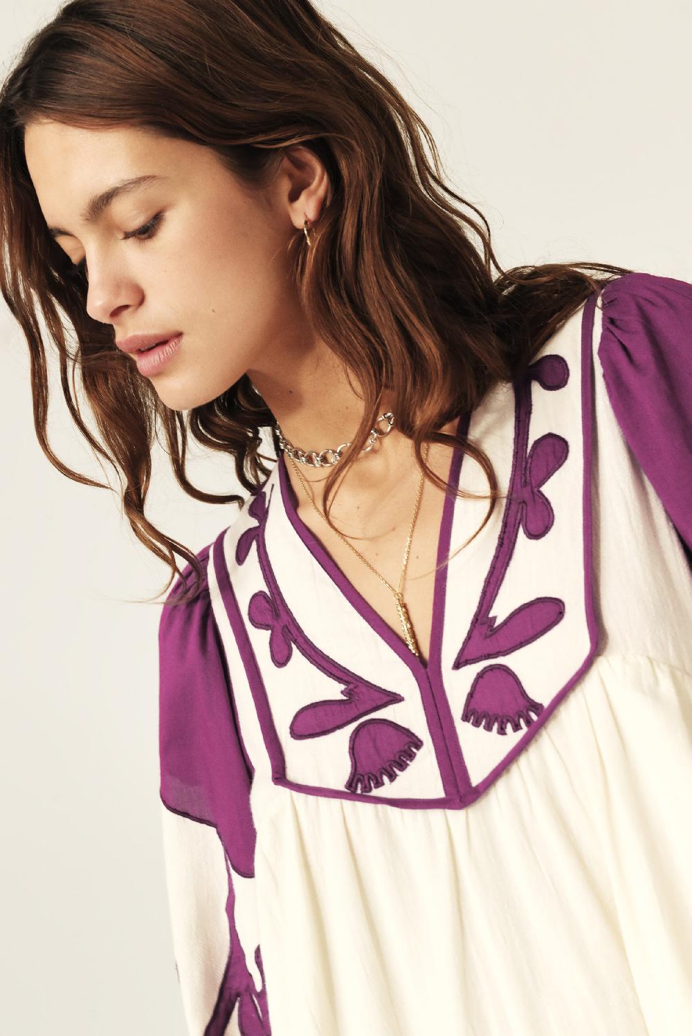 Ba&sh Robe Longue Tracy Blanc Ecru