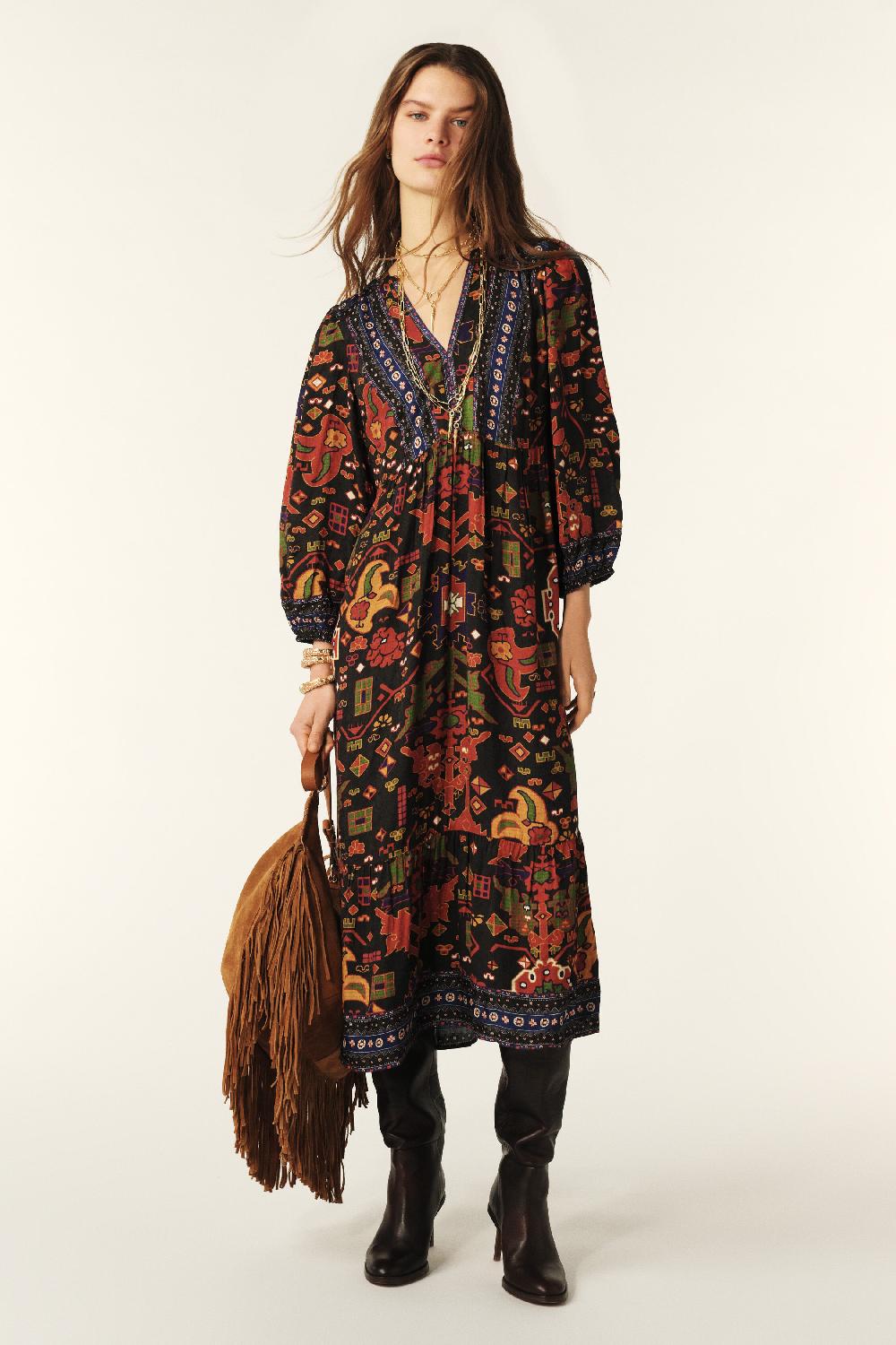 Ba&sh Robe Longue Valley Noir