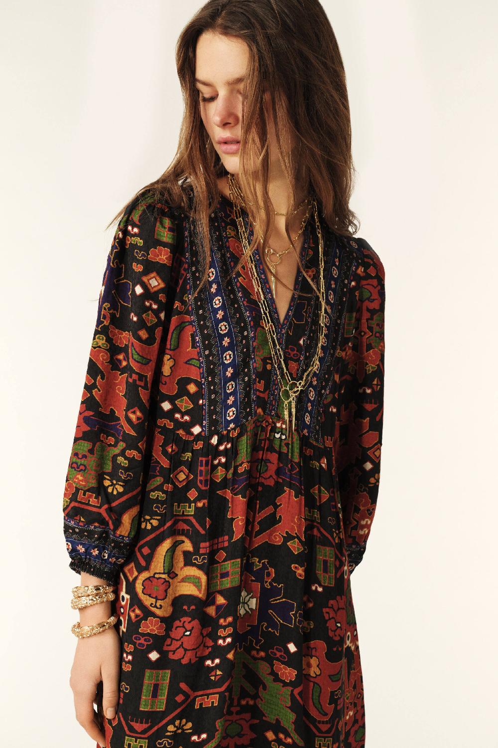 Ba&sh Robe Longue Valley Noir