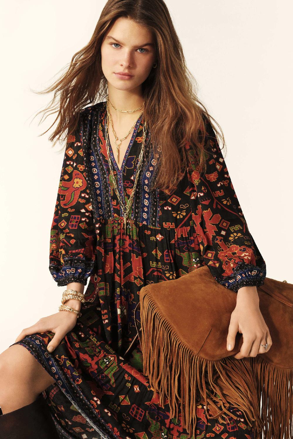 ba&sh Robe Longue Valley Noir