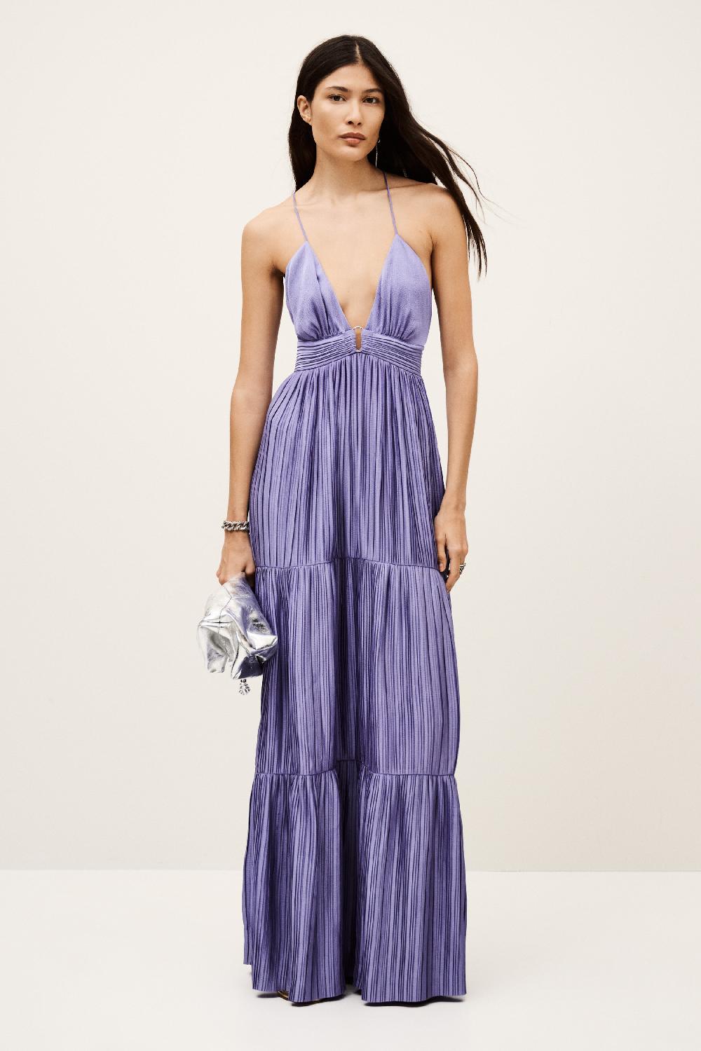 ba&sh Robe Longue Wasta Violet