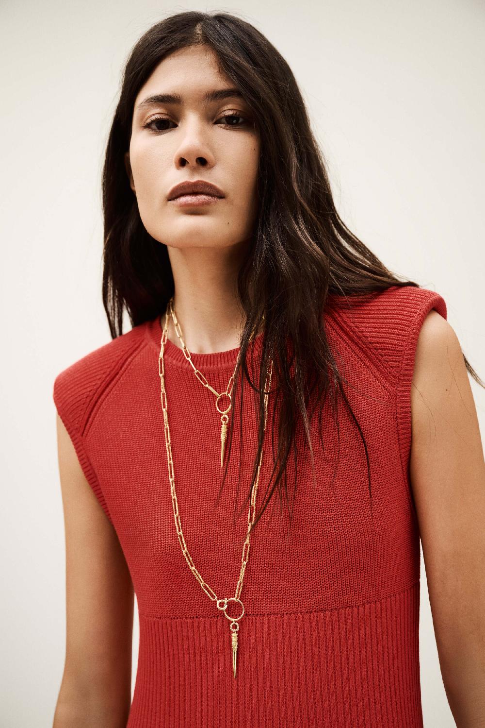 Ba&sh Robe Longueur Maxi Essie Rouge