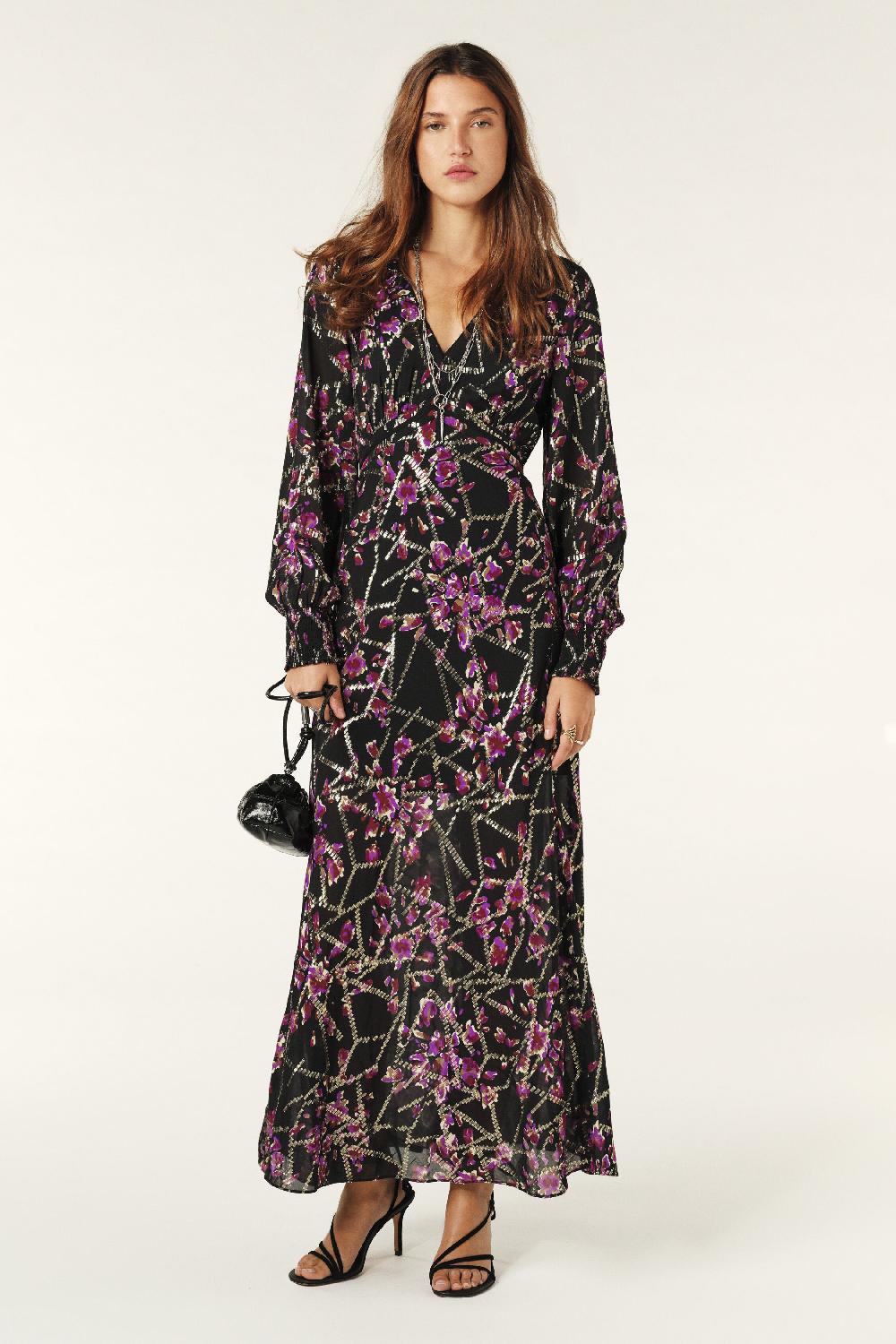 ba&sh Robe Longueur Midaxi Desir Noir