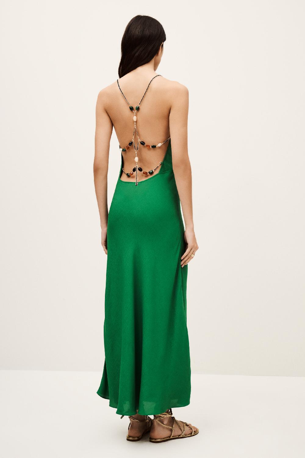 Ba&sh Robe Longueur Midaxi Hany Vert