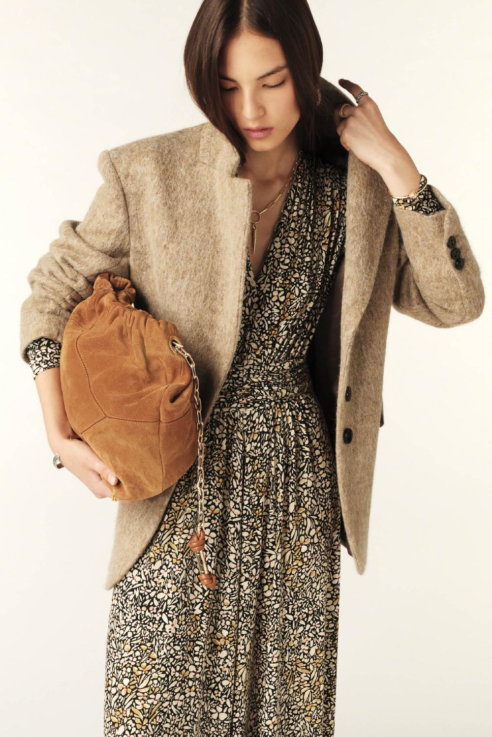 Ba&sh Robe Longueur Midaxi Seven Beige
