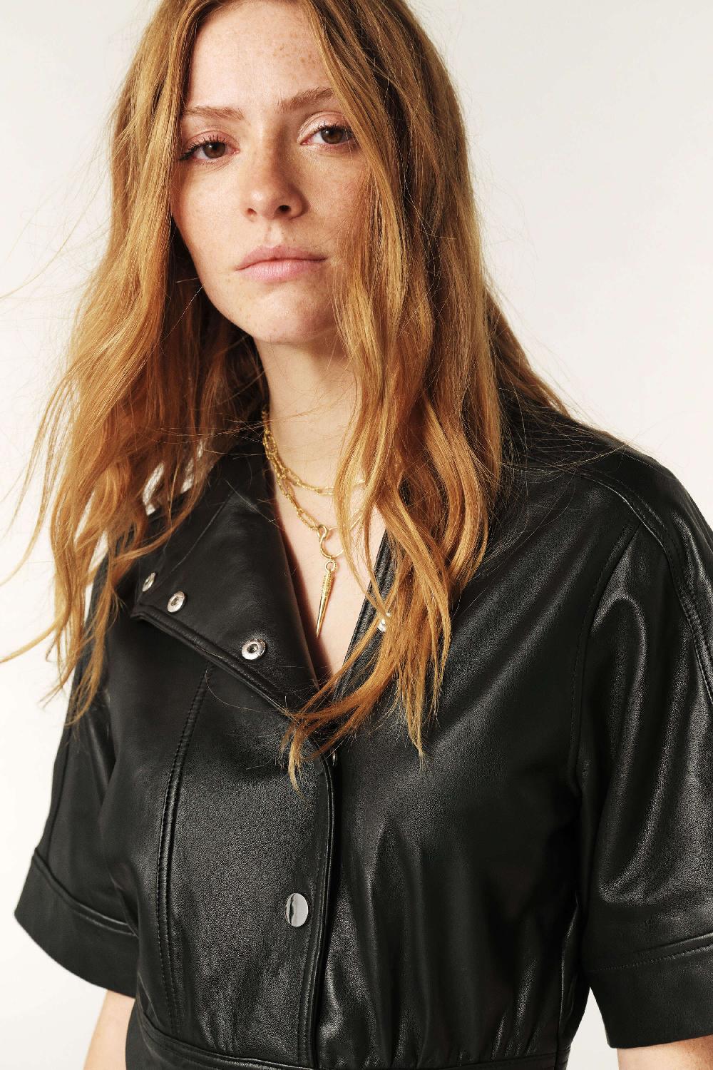 Ba&sh Robe Longueur Midi Aste Noir