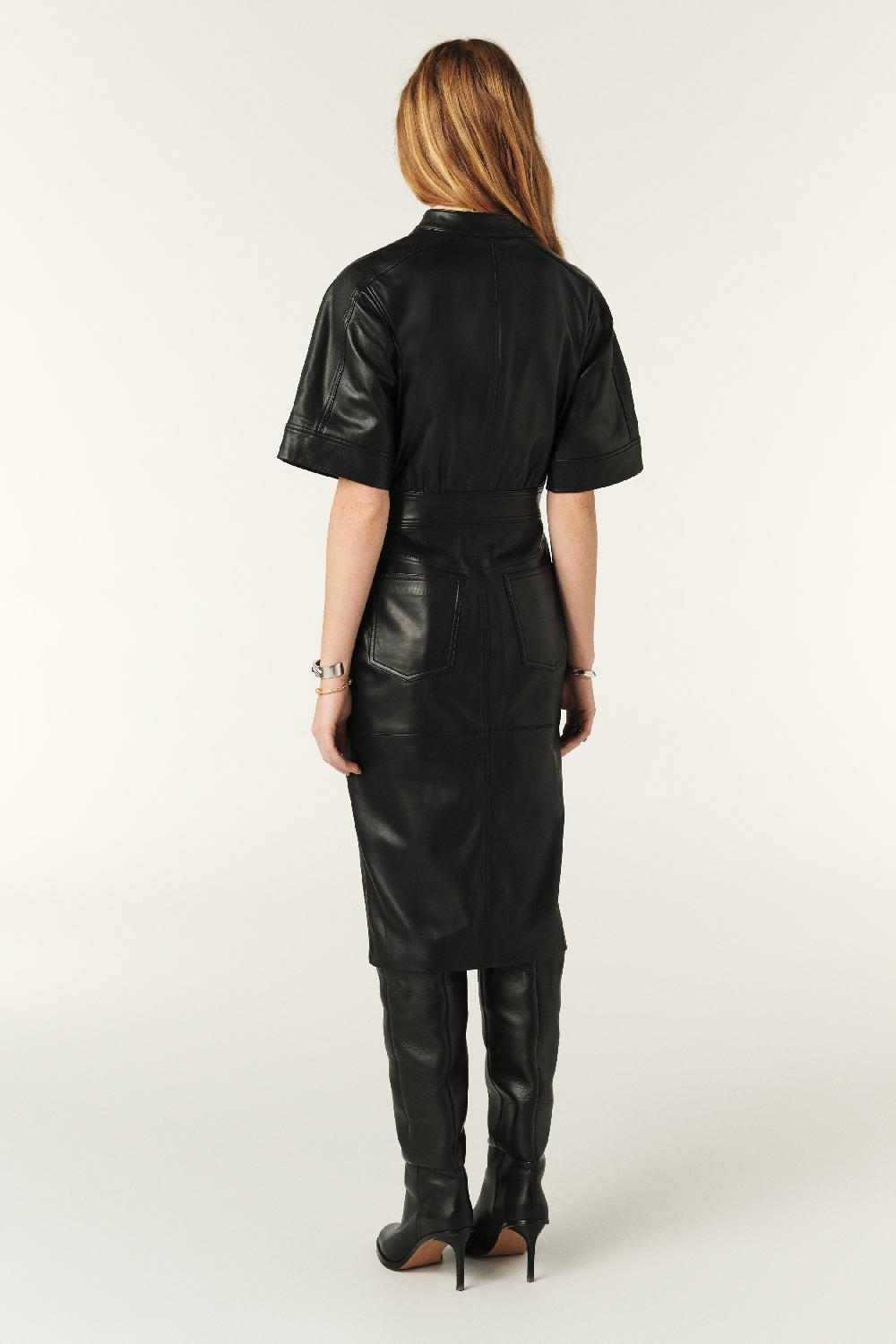 Ba&sh Robe Longueur Midi Aste Noir