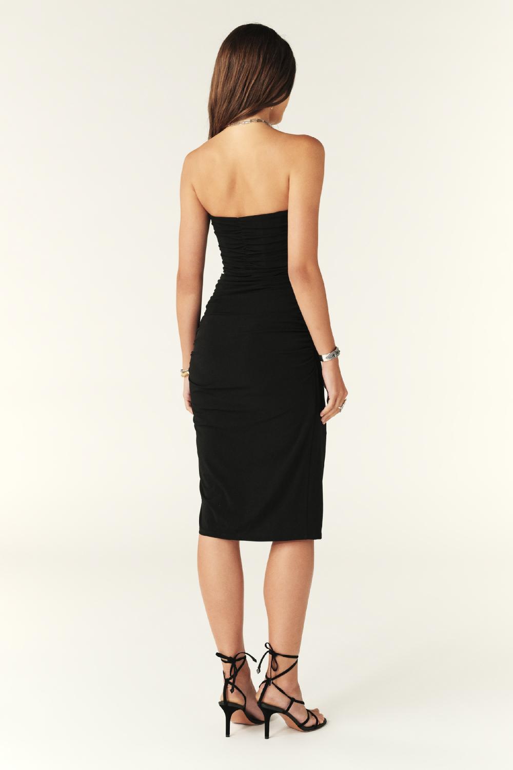 Ba&sh Robe Longueur Midi Jandrea Noir