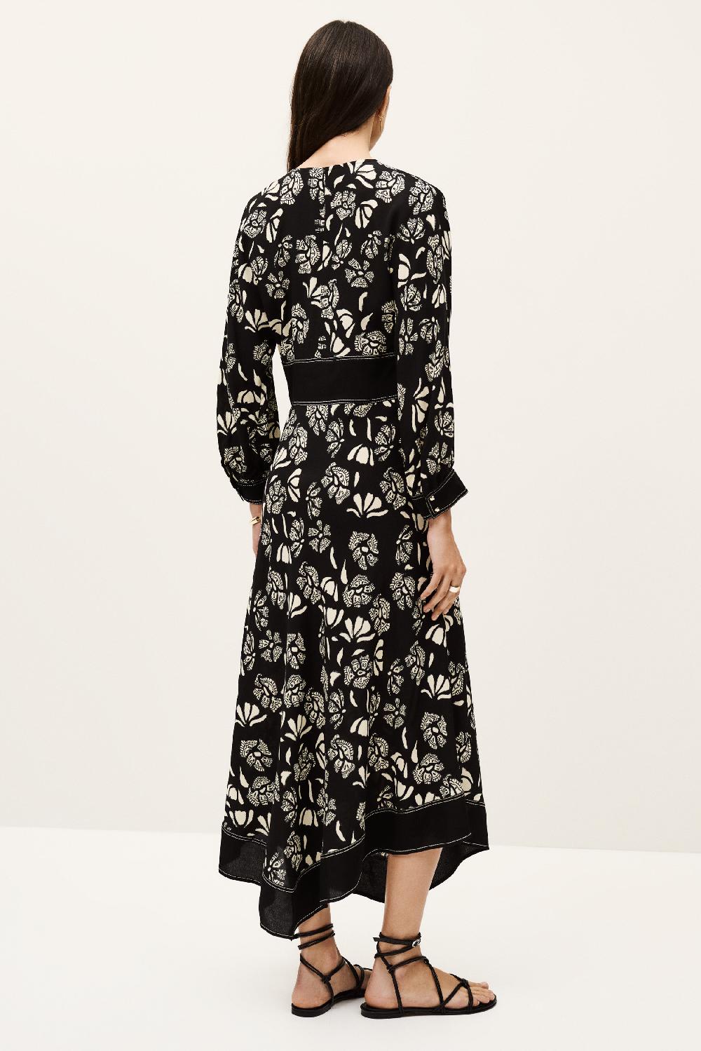 Ba&sh Robe Manches 3/4 Aude Noir