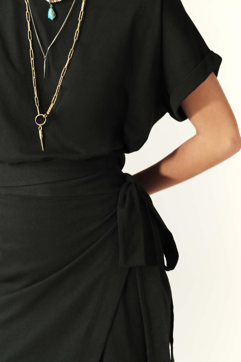 Ba&sh Robe Manches Courtes Rainbow Carbone