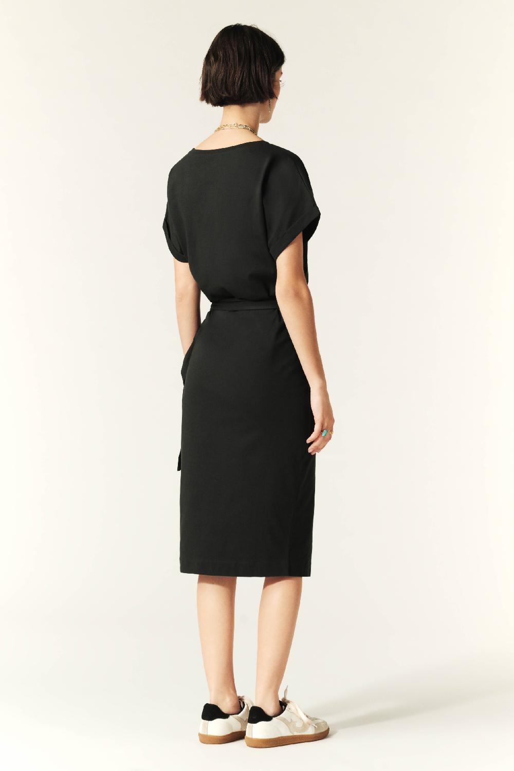 Ba&sh Robe Manches Courtes Rainbow Carbone