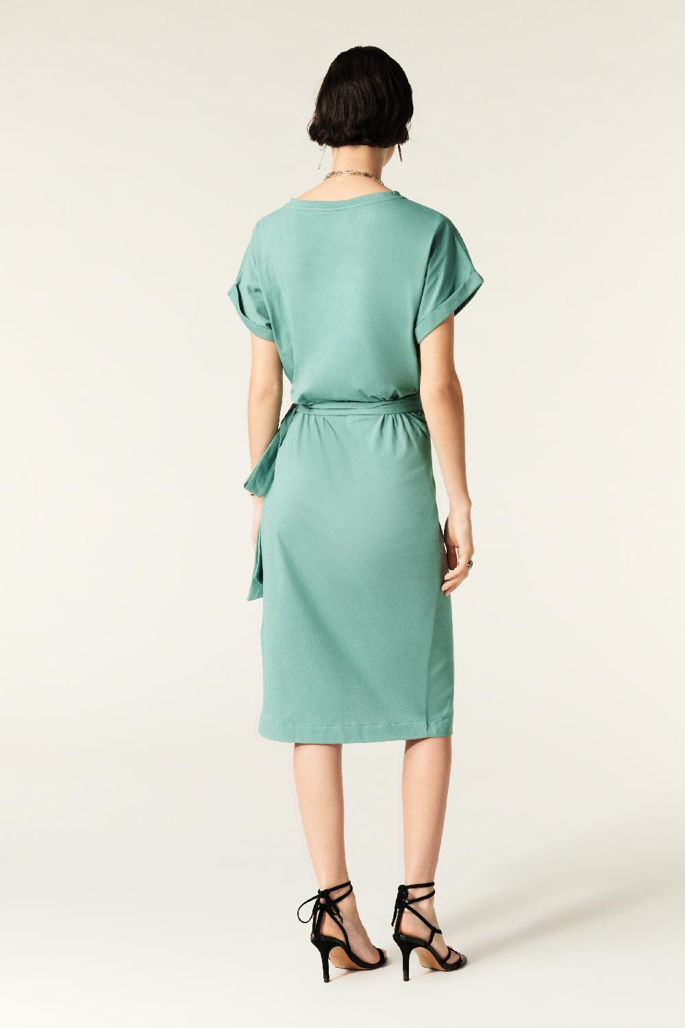 Ba&sh Robe Manches Courtes Rainbow Vert