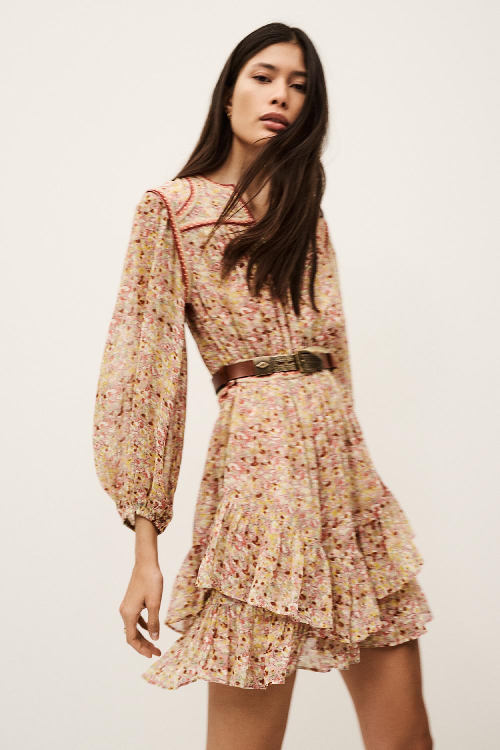 Ba&sh Robe Manches Longues Loly Rose