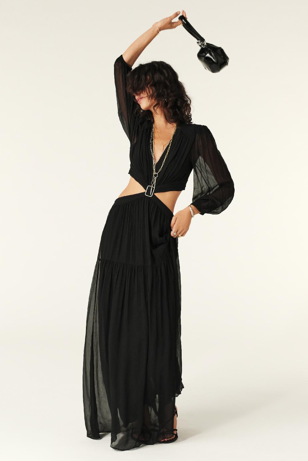 Ba&sh Robe Maxi Harry Noir