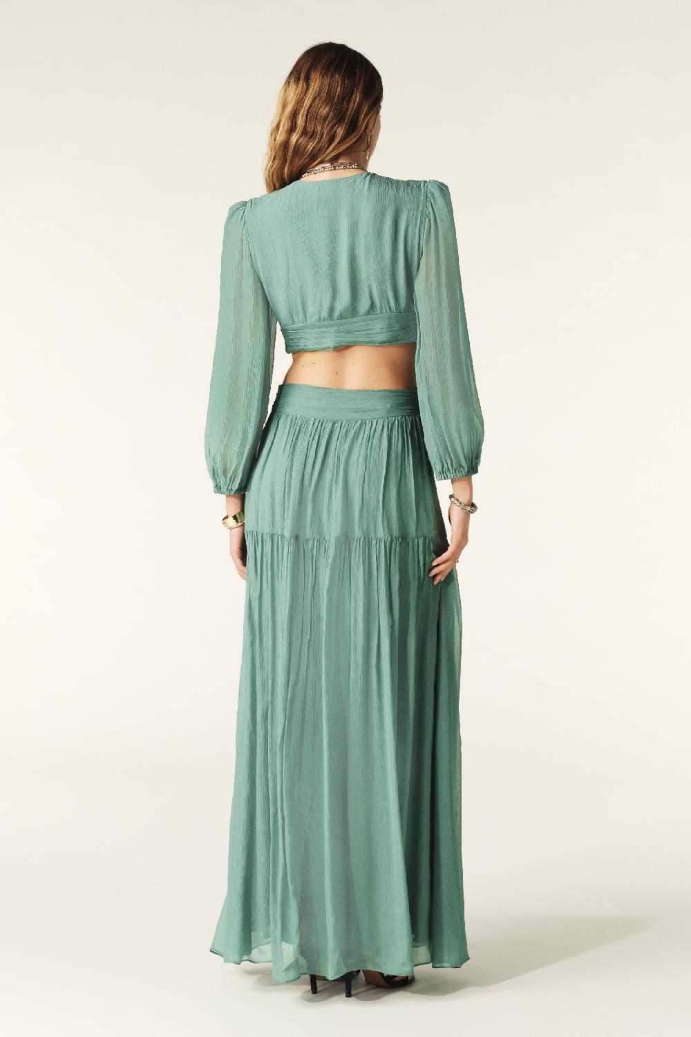 Ba&sh Robe Maxi Harry Vert