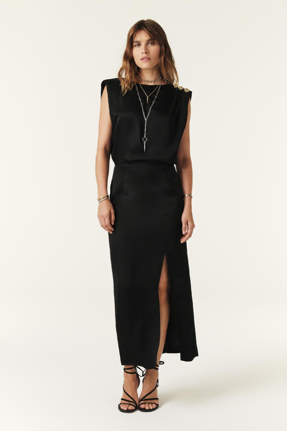 Ba&sh Robe Maxi Jynthia Noir