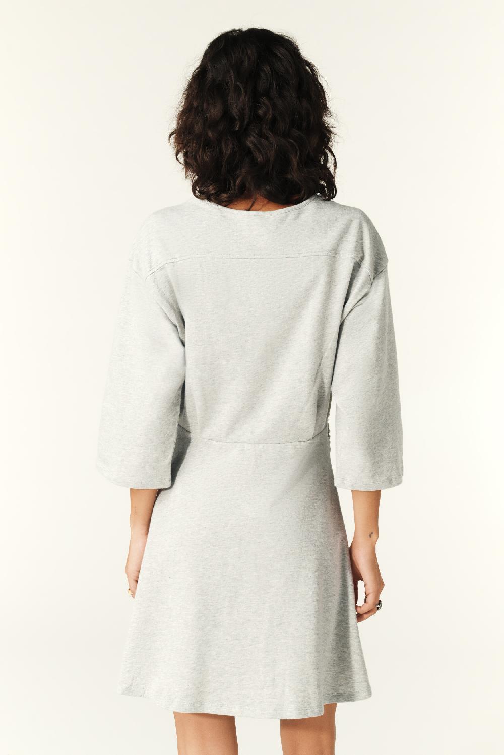 Ba&sh Robe Midi Astoria Gris